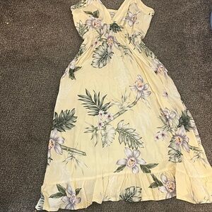 Tropical Floral Midi Dress